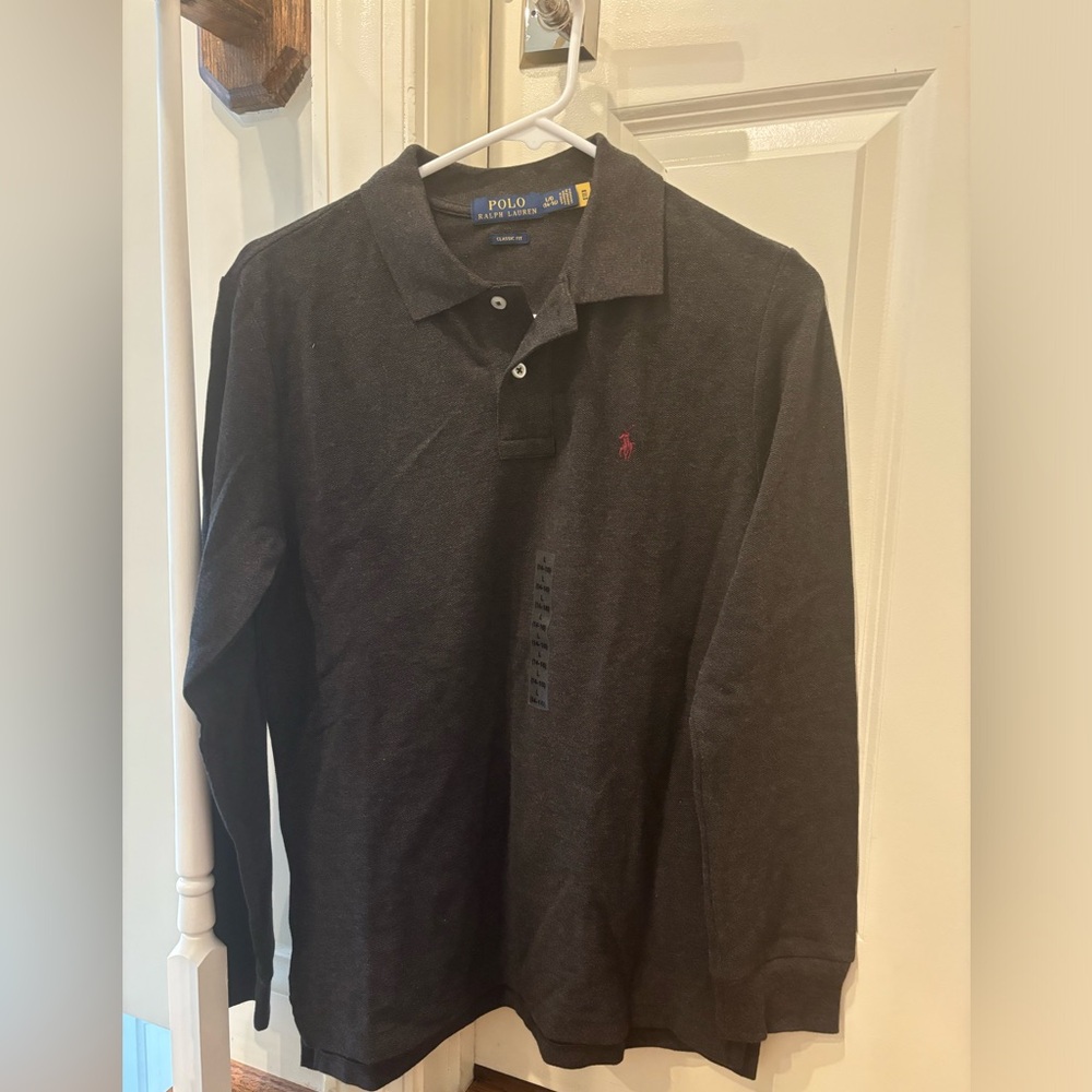 Polo Ralph Lauren Boys Cotton Mesh long sleeve polo shirt